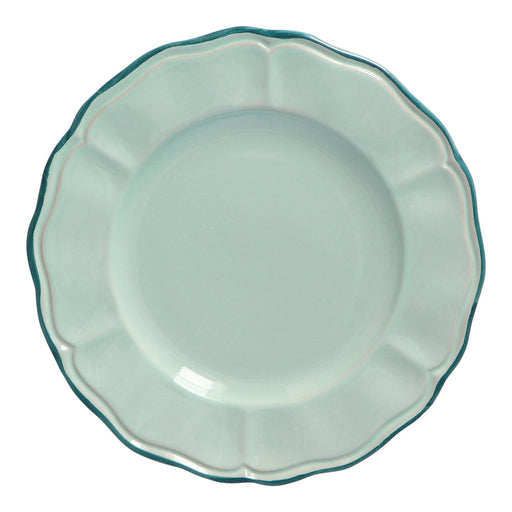 Ontbijtbord Baccellato Acquamarine met Emerald rand 21cm - Kleine borden - Enza Fasano