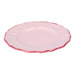 Ontbijtbord Baccellato Dusty Rose met Fuscia rand 21cm - Kleine borden - Enza Fasano