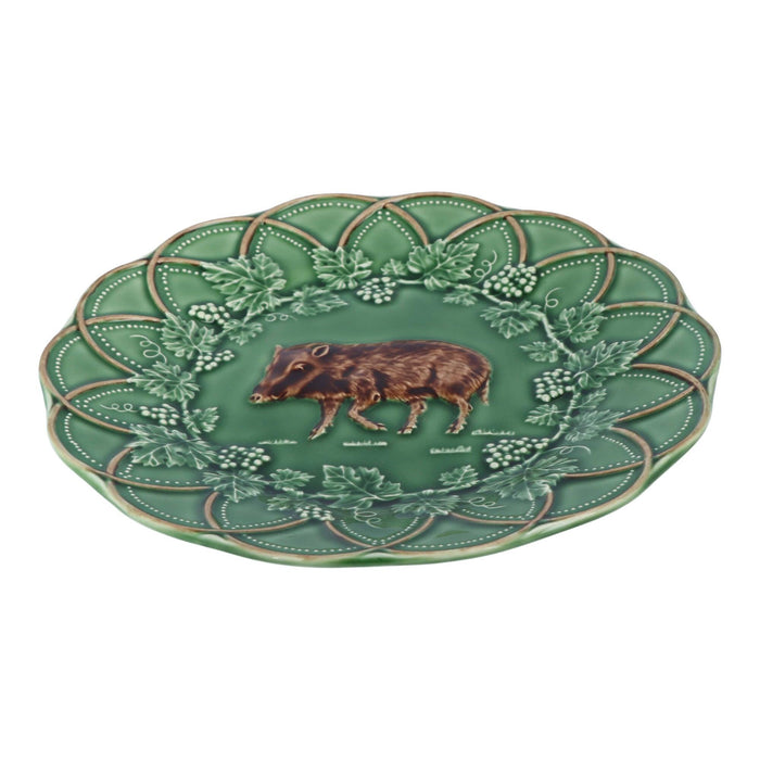 Breakfast plate boar Woods collection 24cm Bordallo Pinheiro - FOODIES IN HEELS