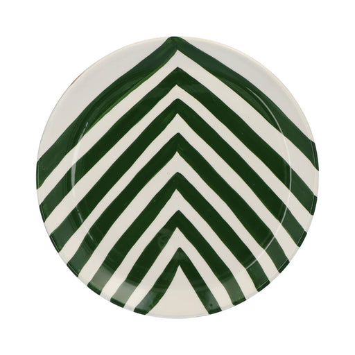 Breakfast plate with chevron pattern dark green 23cm Casa Cubista - FOODIES IN HEELS