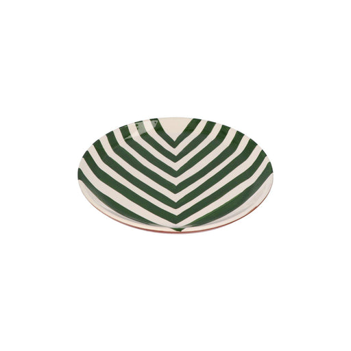 Breakfast plate with chevron pattern dark green 23cm Casa Cubista - FOODIES IN HEELS