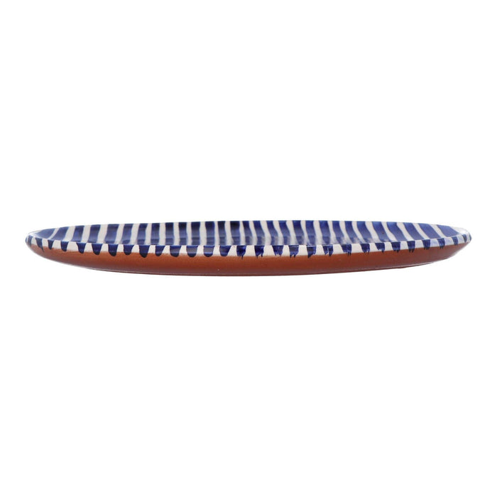 Breakfast plate with small stripe pattern blue 23cm Casa Cubista - FOODIES IN HEELS
