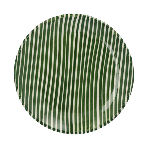 Breakfast plate with small stripe pattern dark green 23cm Casa Cubista - FOODIES IN HEELS