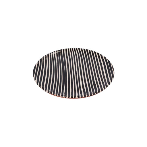 Breakfast plate with small stripe pattern black 23cm Casa Cubista - FOODIES IN HEELS