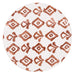 Breakfast plate checkered pattern white brown smooth rim 21cm Enza Fasano - FOODIES IN HEELS