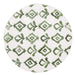 Breakfast plate checkered pattern white green smooth rim 21cm Enza Fasano - FOODIES IN HEELS
