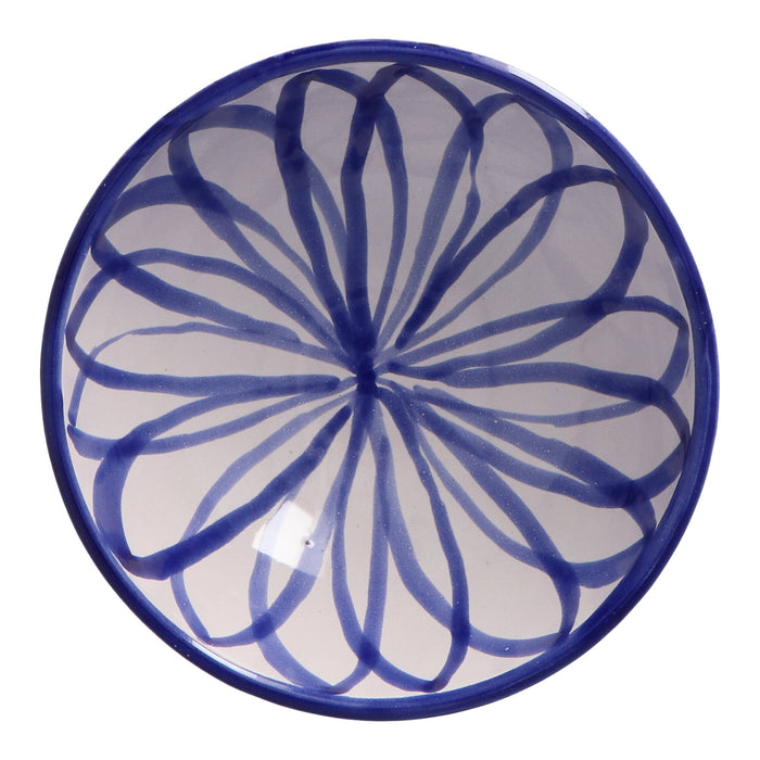 Ontbijtkom Granada streep blauw 15cm - Kommen - Lenta Living
