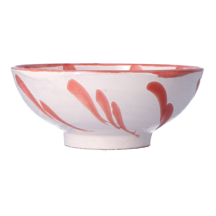 Breakfast bowl Granada stripe coral 15cm - Bowls - Lenta Living