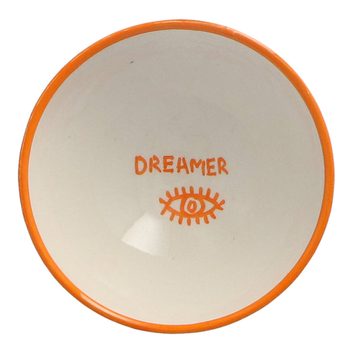Ontbijtkom Palmtree Orange & White 14cm - Kommen - Dreamer Collectives