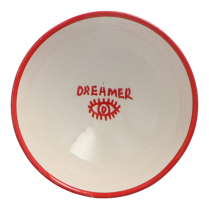 Ontbijtkom Palmtree Red & White 14cm - Kommen - Dreamer Collectives