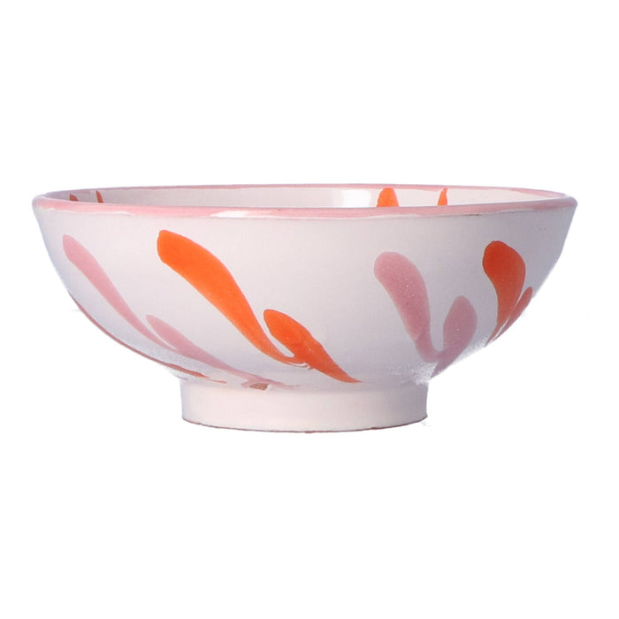 Ontbijtkom PXLL roze met oranje 14cm - Kommen - Lenta Living