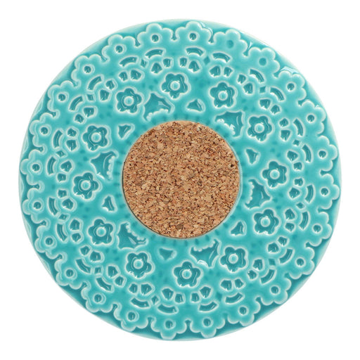 Potholder cork turquoise 17cm - Potholders - Duro Ceramics