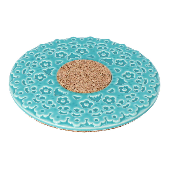 Potholder cork turquoise 17cm - Potholders - Duro Ceramics