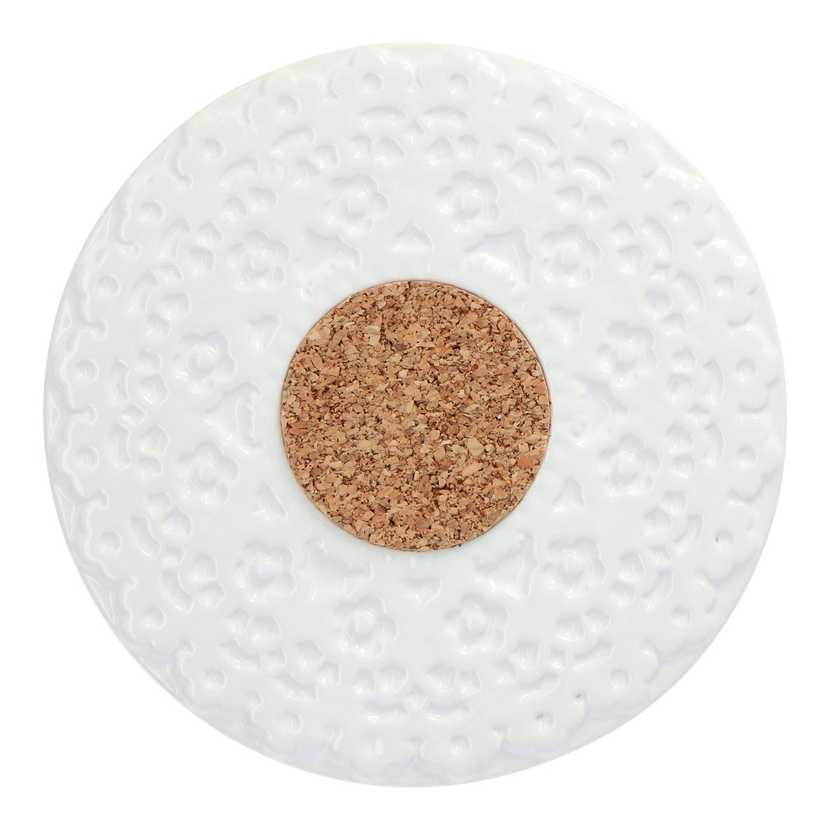 pan coaster cork white 17cm duro ceramics - FOODIES IN HEELS