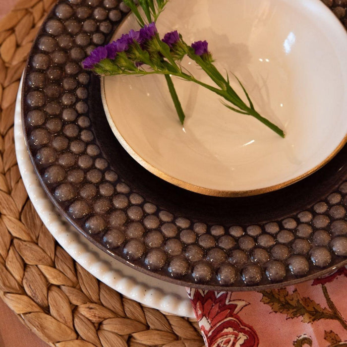 Pasta plate Bubble 25cm plum - Deep plates - Mateus