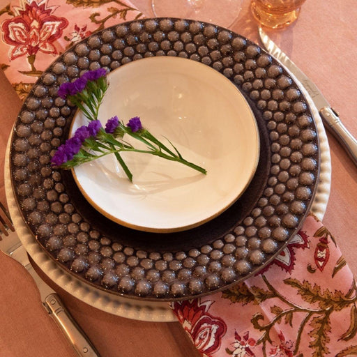 Pasta plate Bubble 25cm plum - Deep plates - Mateus