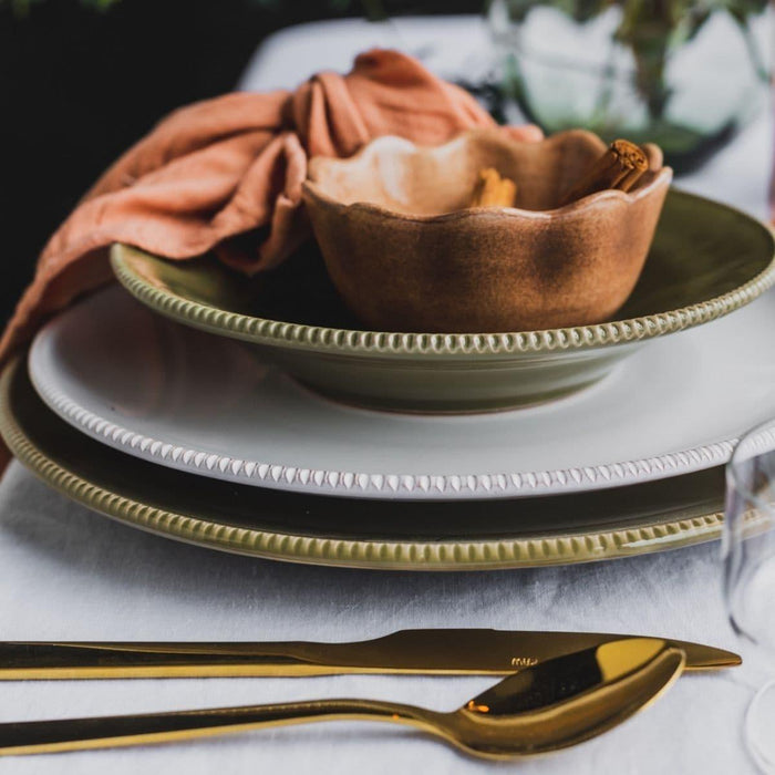Pasta plate Pizzolato Sage 23cm - Deep plates - Enza Fasano
