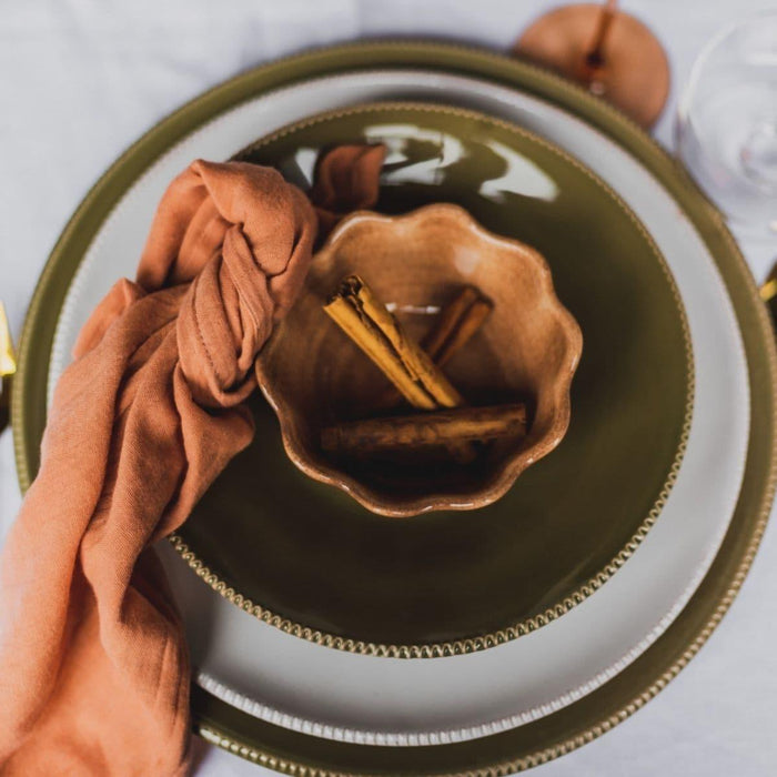 Pasta plate Pizzolato Sage 23cm - Deep plates - Enza Fasano