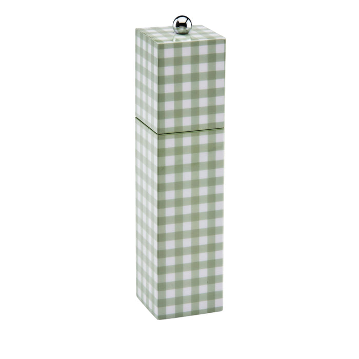 Salt and pepper mill Gingham Sage 22cm - Salt and pepper mill - Addison Ross
