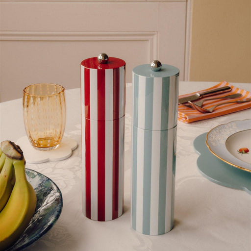 Salt and pepper mill Stripe Red & White 23cm - Salt and pepper mill - Addison Ross