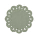 Placemat Gotas embroidered green & white 45cm - Placemats - Mariaida Home