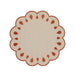 Placemat Gotas embroidered terracotta 40cm - Placemats - Mariaida Home