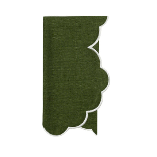 Placemat Iris green with white 45x45cm - Placemats - Mariaida Home