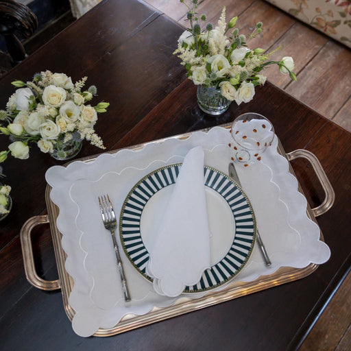 Placemat Ondulado White & White 35x50cm - Placemats - Mariaida Home