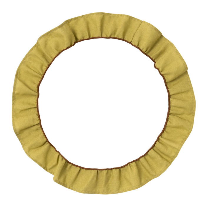 Placemats rond Ruffle Groen 38cm (set van 2) - Placemats - Kulu Club