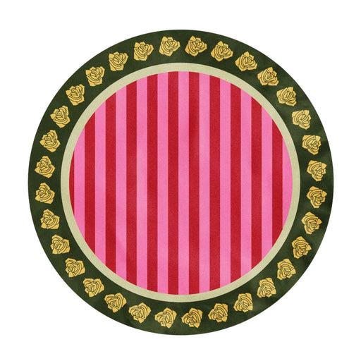 Rond tafelkleed Stripes and Roses 180cm - Tafelkleden - Casa Juna