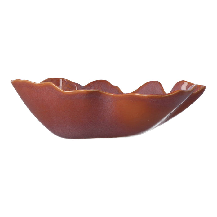Saladeschaal Algas Marron Glacé 30x10cm - Schalen - Gresnovo