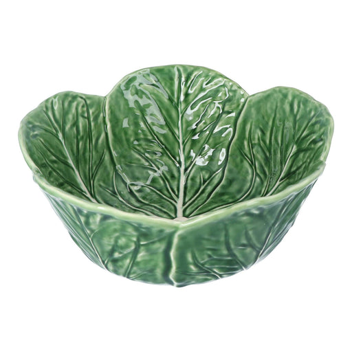 Salad bowl green cabbage leaf 29.5cm Bordallo Pinheiro - FOODIES IN HEELS