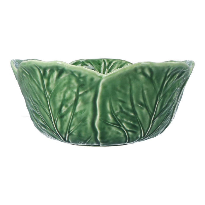Salad bowl green cabbage leaf 29,5cm - bowls - Bordallo Pinheiro