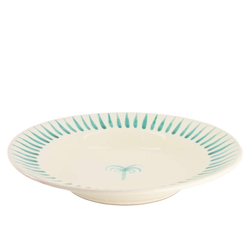 bowl extra tall palm tree ivory green smooth rim 37,5cm Enza Fasano - - FOODIES IN HEELS