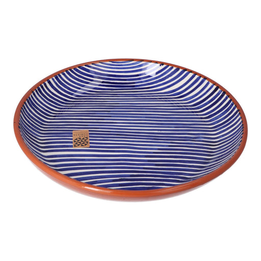 bowl with narrow stripe pattern blue 27cm Casa Cubista - FOODIES IN HEELS