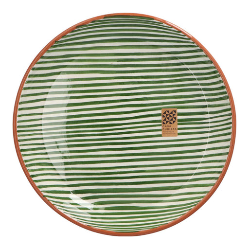 bowl with narrow stripe pattern dark green 27cm Casa Cubista - -. FOODIES IN HEELS