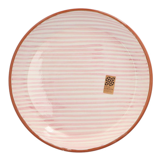 bowl with narrow stripe pattern mauve 27cm Casa Cubista - -. FOODIES IN HEELS