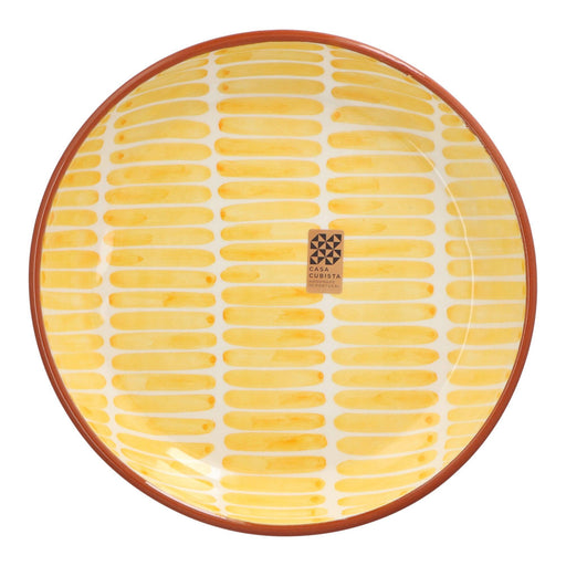 bowl with stripe pattern yellow 27cm Casa Cubista - FOODIES IN HEELS