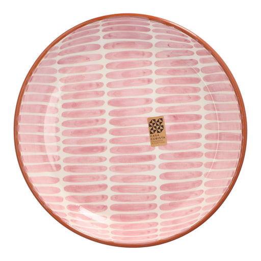 bowl with stripe pattern mauve 27cm Casa Cubista - - FOODIES IN HEELS