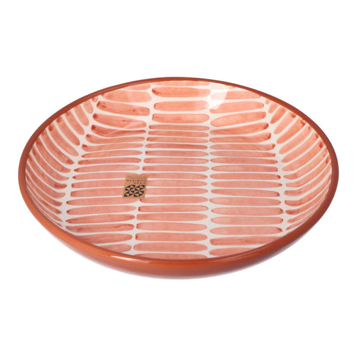 bowl with stripe pattern terracotta 27cm Casa Cubista - FOODIES IN HEELS