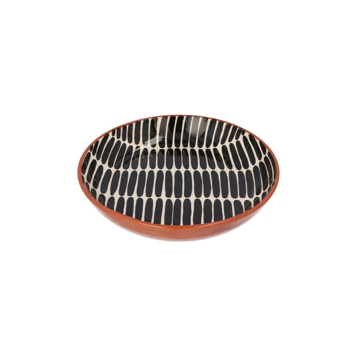 bowl with stripe pattern black 27cm Casa Cubista - FOODIES IN HEELS