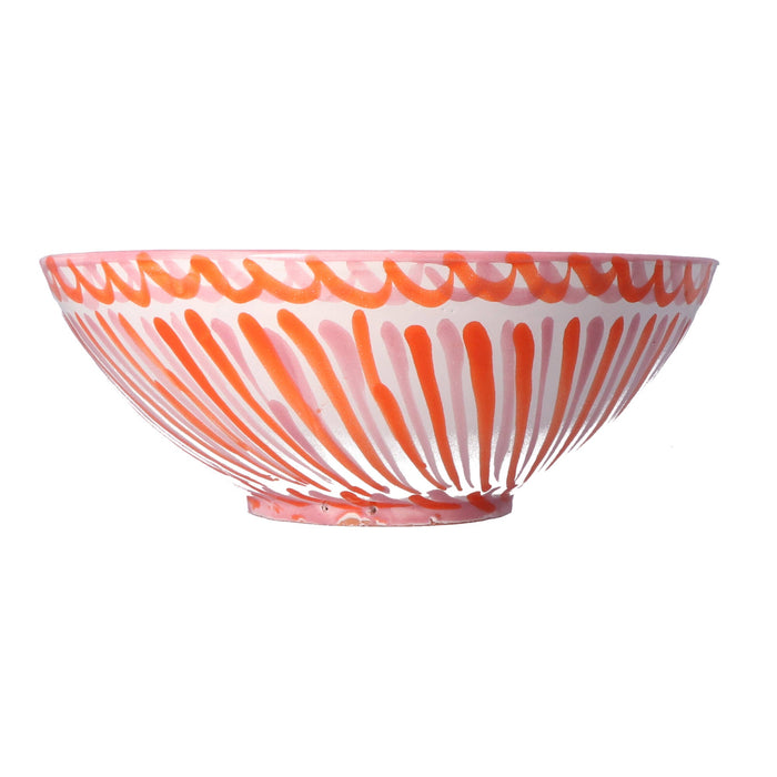 Schaal PXLL roze met oranje 30cm - Schalen - Lenta Living