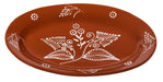 Schaal terracotta wit beschilderd 40x26cm - Schalen - Socerâmica