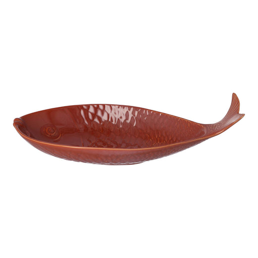 Schaal Vis Marron Glacé 40x19cm - Schalen - Gresnovo