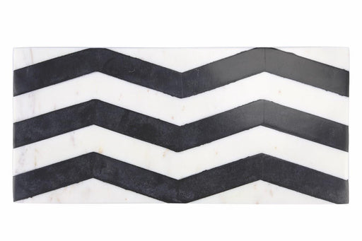 Serving tray striped marble chevron 38cm Be Home - -. FOODIES IN HEELS