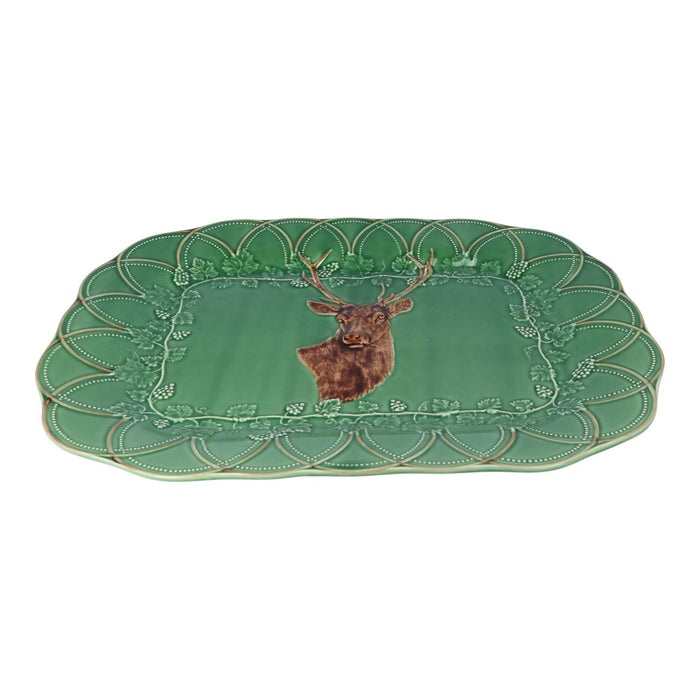 Serving plate deer 47,5cm - bowls - Bordallo Pinheiro