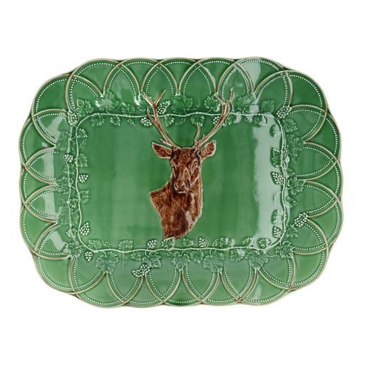 Serving plate deer 47,5cm - bowls - Bordallo Pinheiro