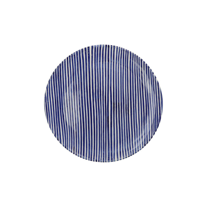 Serving tray with narrow stripe pattern blue 40cm Casa Cubista - -. FOODIES IN HEELS