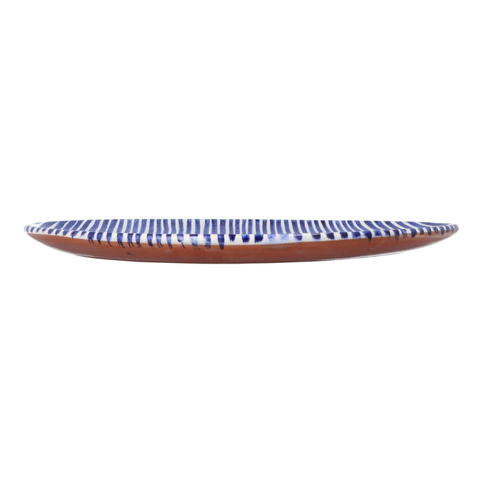 Serving tray with narrow stripe pattern blue 40cm Casa Cubista - -. FOODIES IN HEELS