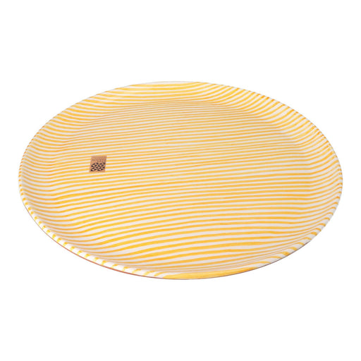 Serving tray with narrow stripe pattern yellow 40cm Casa Cubista - -. FOODIES IN HEELS